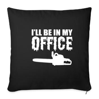 My Office Construction Worker Poison - Sofa pillowcase 17,3'' x 17,3'' (45 x 45 cm) - black - Front
