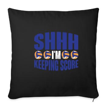 Shhh, I'm Keeping Score 7 - Sofa pillowcase 17,3'' x 17,3'' (45 x 45 cm) - black - Front