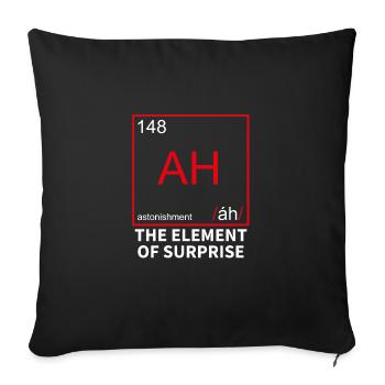 Chemical Element for Surprise - Surprise - Sofa pillowcase 17,3'' x 17,3'' (45 x 45 cm) - black - Front