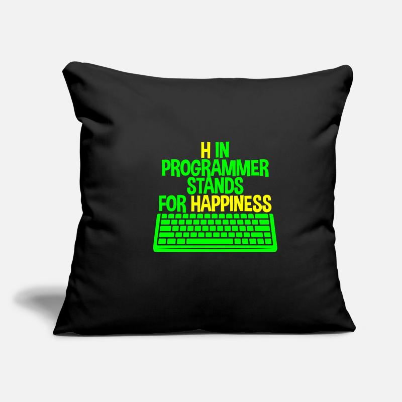 H In Programmer Stands For Happiness 4 Sofa pillowcase 17,3'' x 17,3'' (45 x 45 cm)