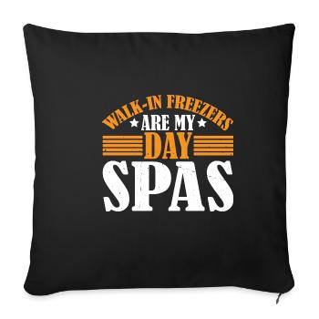 Les congélateurs-chambres sont mes spas de jour 3 - Housse de coussin décorative 45 x 45 cm - noir - Devant