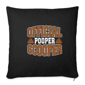 Scooper Officiel Pooper 38 - Housse de coussin décorative 45 x 45 cm - noir - Devant