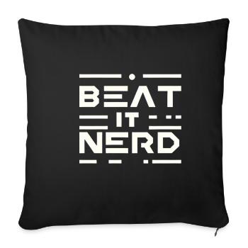 Beat it Nerd 16 - Sofakissenbezug 45 x 45 cm - Schwarz - Vorne