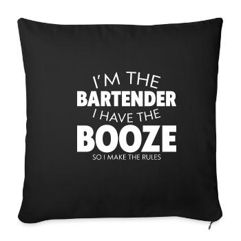 J’ai l’alcool, alors je fais les règles - Housse de coussin décorative 45 x 45 cm - noir - Devant
