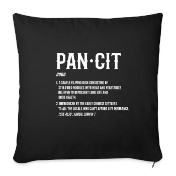 Pancit. Poison pour les gourmands - Housse de coussin décorative 45 x 45 cm - noir - Devant