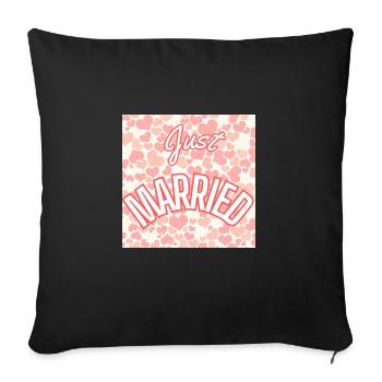 VALENTINE'S DAY,BACHELORETTE PARTY,I LOVE YOU,I LOVE YOU,LOVE - Sofa pillowcase 17,3'' x 17,3'' (45 x 45 cm) - black - Front