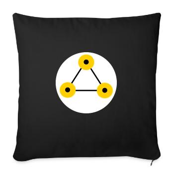 Signe triangulaire - Housse de coussin décorative 45 x 45 cm - noir - Devant