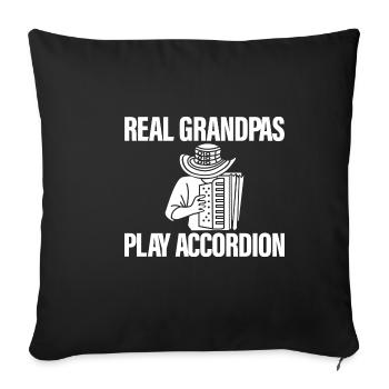 Real Grandpas Play Accordion 2 - Sofakissenbezug 45 x 45 cm - Schwarz - Vorne