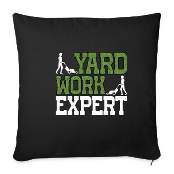 Yard Work Expert 22 - Sofa pillowcase 17,3'' x 17,3'' (45 x 45 cm) - black - Front