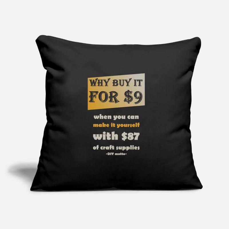 Devise du bricolage / DIY motto Housse de coussin décorative 45 x 45 cm