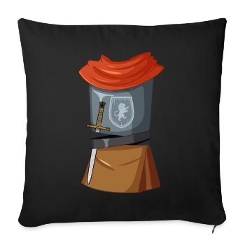 Boys Knight Costume Halloween Knight - Sofa pillowcase 17,3'' x 17,3'' (45 x 45 cm) - black - Front