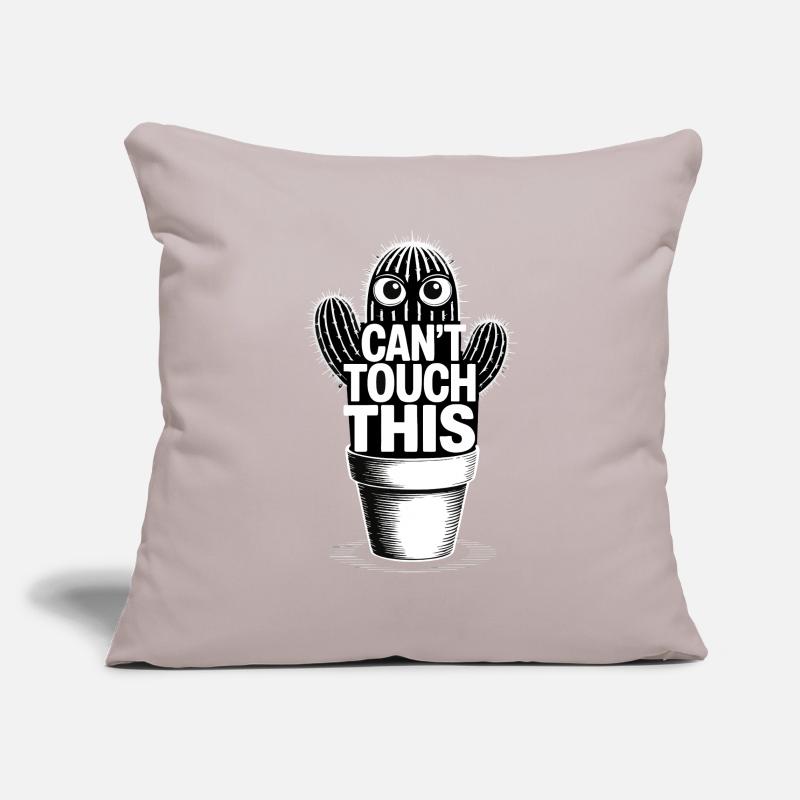 Can't Touch This – Lustiger Kaktus mit Spruch Sofakissenbezug 45 x 45 cm