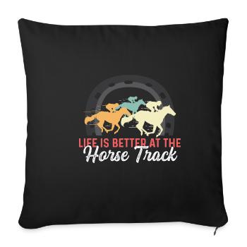 The Horse Track Stallknecht Gift - Sofa pillowcase 17,3'' x 17,3'' (45 x 45 cm) - black - Front