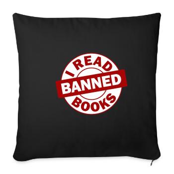 J’ai lu des livres interdits 34 - Housse de coussin décorative 45 x 45 cm - noir - Devant