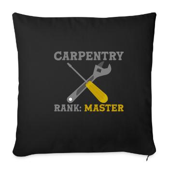 Carpentry Rank Master 2 - Sofa pillowcase 17,3'' x 17,3'' (45 x 45 cm) - black - Front
