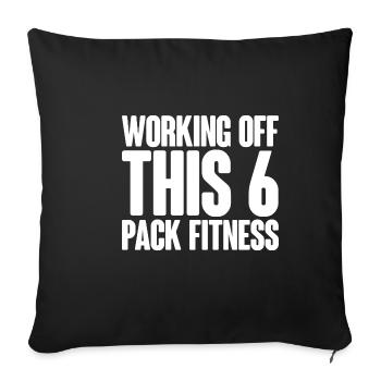 Travailler sur ce pack de 6 fitness - Housse de coussin décorative 45 x 45 cm - noir - Devant