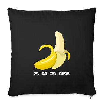 Chemise drôle de banane - Housse de coussin décorative 45 x 45 cm - noir - Devant