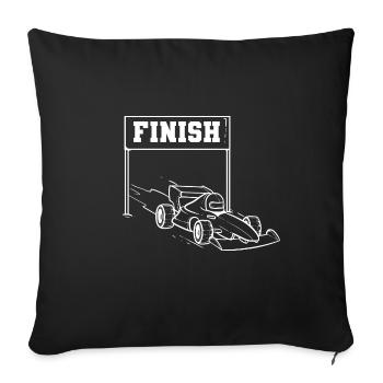 Cadeau champion de voiture de course - Housse de coussin décorative 45 x 45 cm - noir - Devant