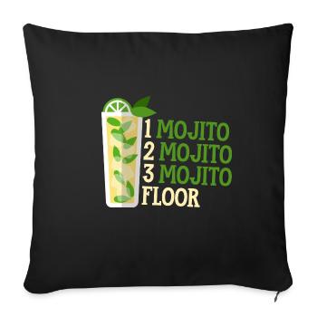 One Mojito Two Mojito Three Mojito Floor 2 - Sofa pillowcase 17,3'' x 17,3'' (45 x 45 cm) - black - Front