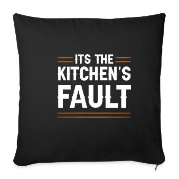 It's The Kitchen's Fault 4 - Sofa pillowcase 17,3'' x 17,3'' (45 x 45 cm) - black - Front