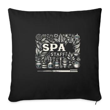Spa Staff 5 - Sofa pillowcase 17,3'' x 17,3'' (45 x 45 cm) - black - Front