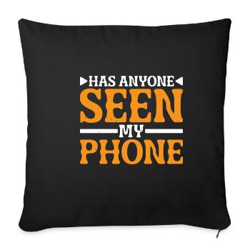 Quelqu’un a-t-il vu mon téléphone 16 - Housse de coussin décorative 45 x 45 cm - noir - Devant