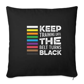 Continuez à vous entraîner Black Belt Poison - Housse de coussin décorative 45 x 45 cm - noir - Devant