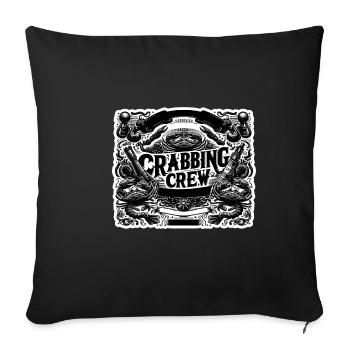 Équipage de pêche au crabe 9 - Housse de coussin décorative 45 x 45 cm - noir - Devant