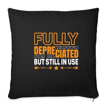 Fully Depreciated But Still In Use 31 - Sofa pillowcase 17,3'' x 17,3'' (45 x 45 cm) - black - Front