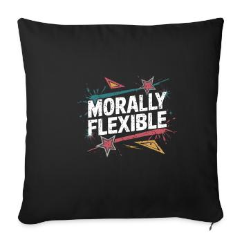 Morally Flexible 4 - Sofakissenbezug 45 x 45 cm - Schwarz - Vorne