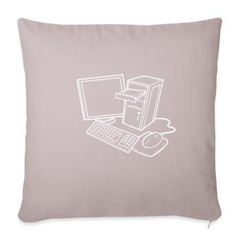 Ensemble d’ordinateur Technicien en informatique Cadeau - Housse de coussin décorative 45 x 45 cm - taupe clair - Devant