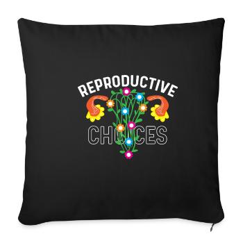 Reproductive decisions Whether Gyn poison - Sofa pillowcase 17,3'' x 17,3'' (45 x 45 cm) - black - Front