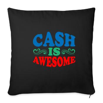 L’argent est génial 9 - Housse de coussin décorative 45 x 45 cm - noir - Devant