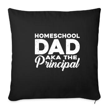 Homeschool Dad Aka The Principal 2 - Sofa pillowcase 17,3'' x 17,3'' (45 x 45 cm) - black - Front