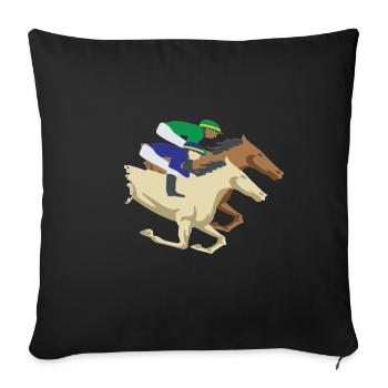 Concours de courses de chevaux Horse Wrangler Gift - Housse de coussin décorative 45 x 45 cm - noir - Devant