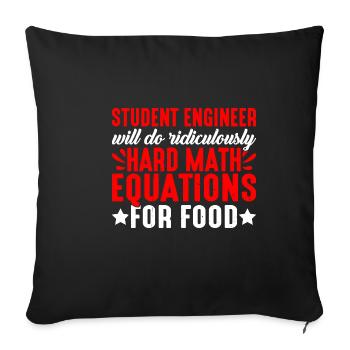 Will Do Ridiculously Hard Math Equations For Food3 - Sofa pillowcase 17,3'' x 17,3'' (45 x 45 cm) - black - Front