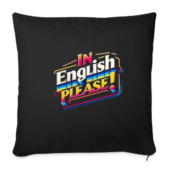 In English Please! 11 - Sofakissenbezug 45 x 45 cm - Schwarz - Vorne