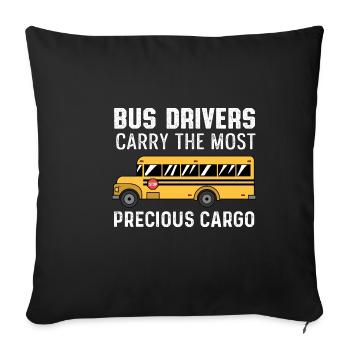 Die kostbare Ladung Schularbeiter Geschenk - Sofakissenbezug 45 x 45 cm - Schwarz - Vorne