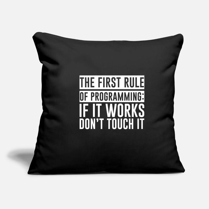Règle de programmation, si ça marche, n’y touchez pas Housse de coussin décorative 45 x 45 cm