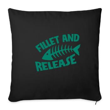 Fillet And Release - Sofa pillowcase 17,3'' x 17,3'' (45 x 45 cm) - black - Front