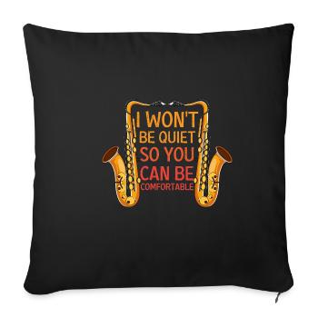 Ne sera pas à peu près son poison de comédien - Housse de coussin décorative 45 x 45 cm - noir - Devant