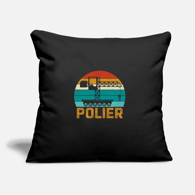 Polier Geschenkidee Baustelle Kran Sofakissenbezug 45 x 45 cm