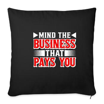 Attention à l’entreprise qui vous paie 39 - Housse de coussin décorative 45 x 45 cm - noir - Devant