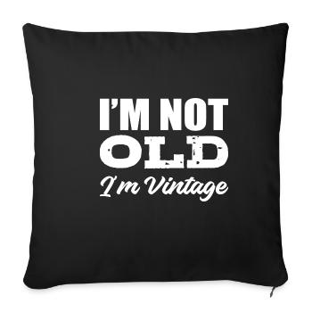 Je suis Vintage Loving Grand-père Poison - Housse de coussin décorative 45 x 45 cm - noir - Devant