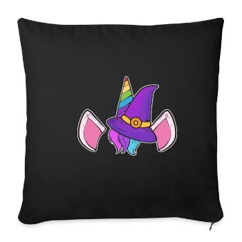 Unicorn Witch Sorceress Poison - Sofa pillowcase 17,3'' x 17,3'' (45 x 45 cm) - black - Front