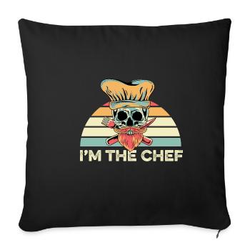 I am the Chef Chef Gift - Sofa pillowcase 17,3'' x 17,3'' (45 x 45 cm) - black - Front