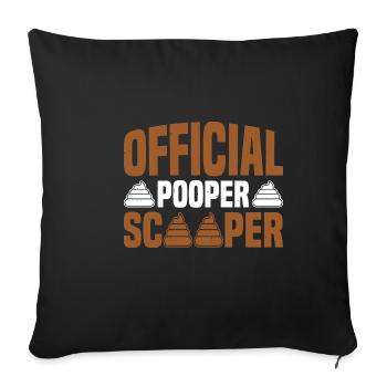 Scooper officielle Pooper 60 - Housse de coussin décorative 45 x 45 cm - noir - Devant