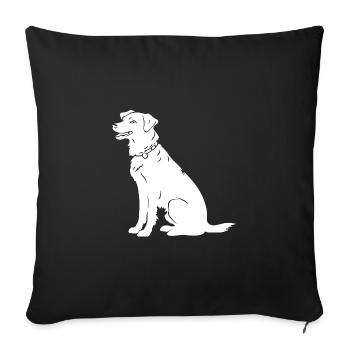 Border Collie Dog Silhouette - Sofa pillowcase 17,3'' x 17,3'' (45 x 45 cm) - black - Front
