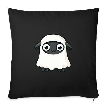 Sheep Halloween Funny Ghost - Sofa pillowcase 17,3'' x 17,3'' (45 x 45 cm) - black - Front