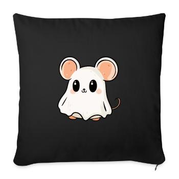 Mouse Halloween Funny Ghost - Sofa pillowcase 17,3'' x 17,3'' (45 x 45 cm) - black - Front